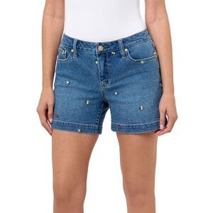 NWT Seven7 Blue Jean Shorts with Embroidery